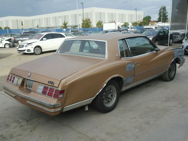 1Z37AAR434445 - 1980 CHEVROLET MONTE CARL BROWN photo 4