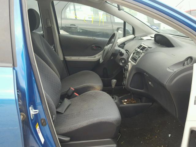 JTDKT903595254320 - 2009 TOYOTA YARIS BLUE photo 5