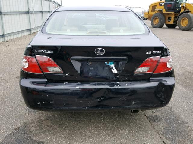 JTHBF30G730120371 - 2003 LEXUS ES 300 BLACK photo 9