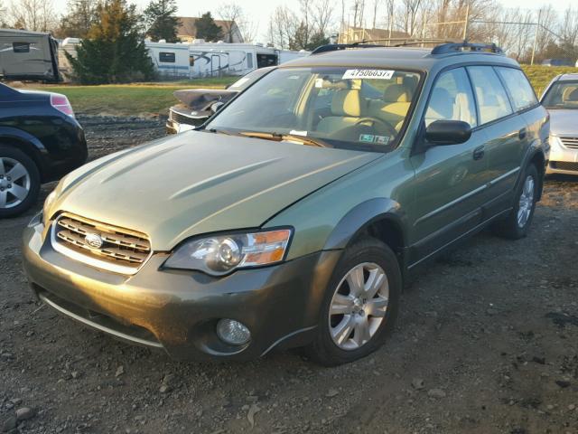 4S4BP61C456312287 - 2005 SUBARU LEGACY OUT GREEN photo 2