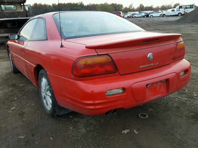 4C3AU52N3XE107879 - 1999 CHRYSLER SEBRING LX RED photo 3