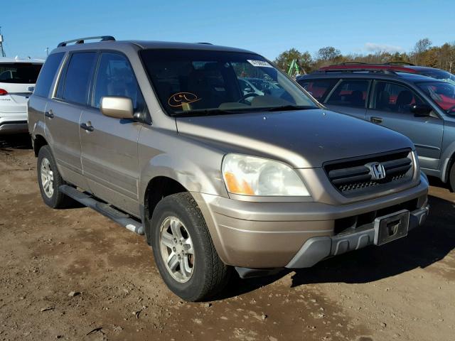 2HKYF18504H600792 - 2004 HONDA PILOT EXL BEIGE photo 1