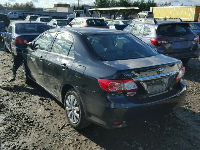 2T1BU4EE9DC001829 - 2013 TOYOTA COROLLA BA BLACK photo 3