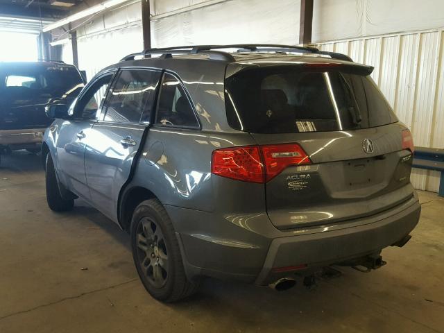 2HNYD28497H545009 - 2007 ACURA MDX TECHNO GRAY photo 3