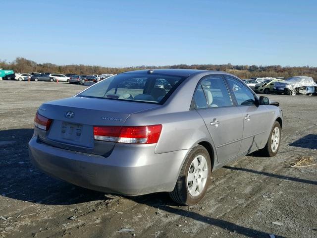 5NPET46C78H394651 - 2008 HYUNDAI SONATA GLS GRAY photo 4