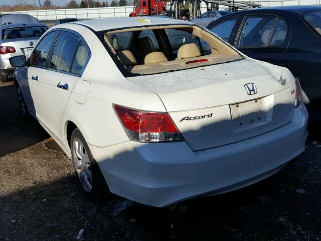 1HGCP368X8A025115 - 2008 HONDA ACCORD EXL WHITE photo 3