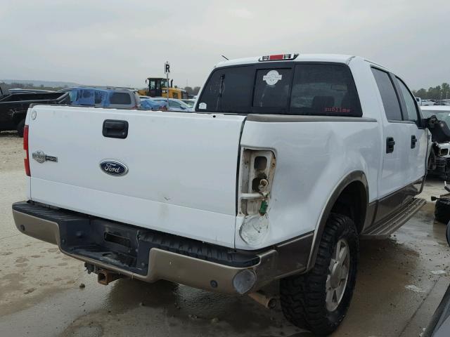 1FTPW14585KE89574 - 2005 FORD F150 SUPER WHITE photo 4