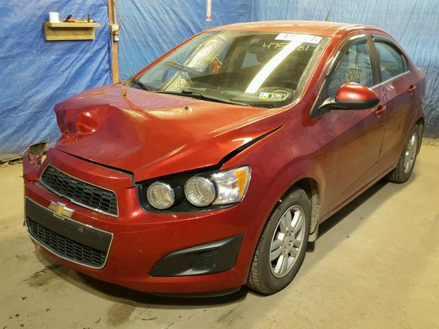 1G1JC5SG9E4130225 - 2014 CHEVROLET SONIC LT RED photo 2