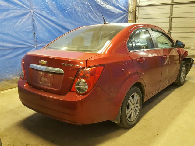 1G1JC5SG9E4130225 - 2014 CHEVROLET SONIC LT RED photo 4