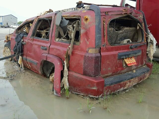1J8HG48N76C188280 - 2006 JEEP COMMANDER RED photo 3