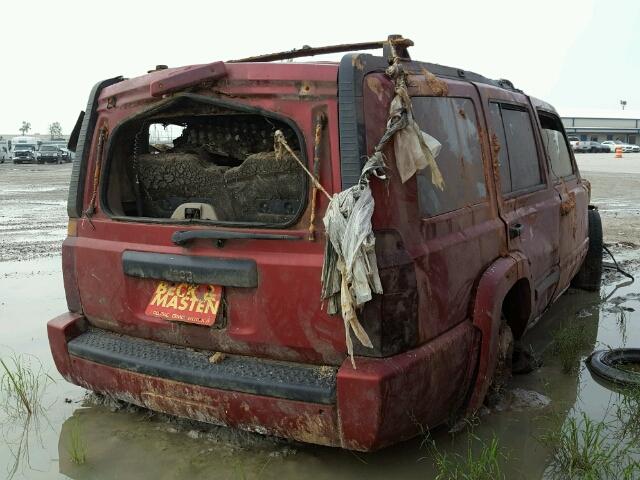 1J8HG48N76C188280 - 2006 JEEP COMMANDER RED photo 4