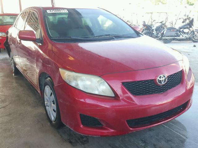 2T1BU40E69C106925 - 2009 TOYOTA COROLLA BA RED photo 1