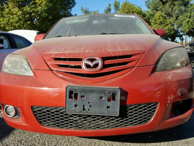 JM1BK143X51245158 - 2005 MAZDA 3 HATCHBAC RED photo 9