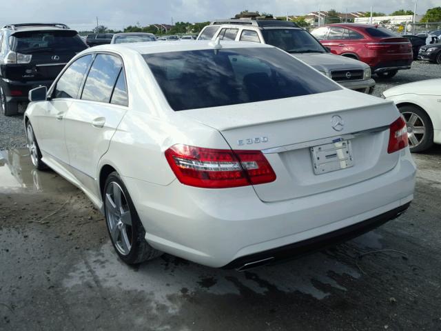 WDDHF5GB7BA279746 - 2011 MERCEDES-BENZ E 350 WHITE photo 3
