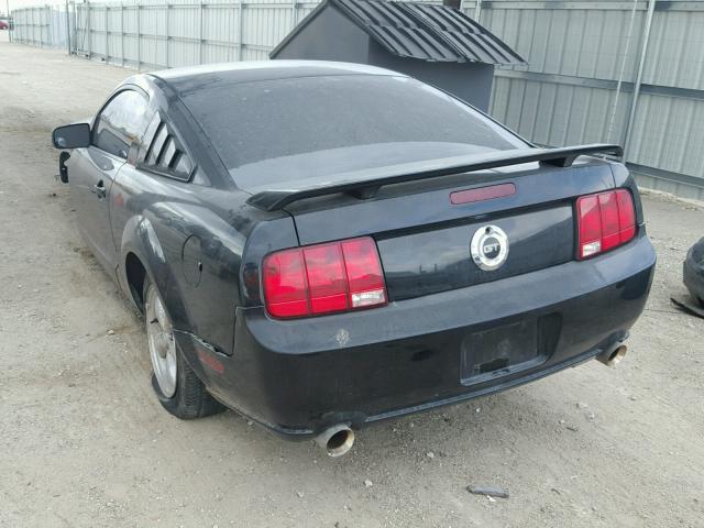 1ZVHT82H985145111 - 2008 FORD MUSTANG GT BLACK photo 3