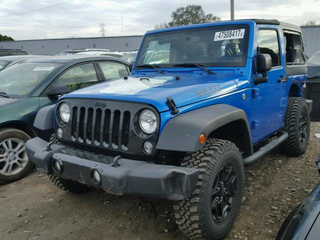1C4AJWAG8GL301690 - 2016 JEEP WRANGLER S BLUE photo 2