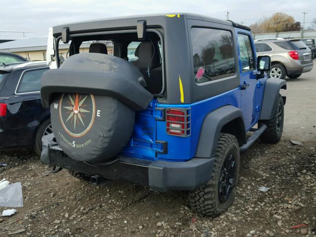 1C4AJWAG8GL301690 - 2016 JEEP WRANGLER S BLUE photo 4