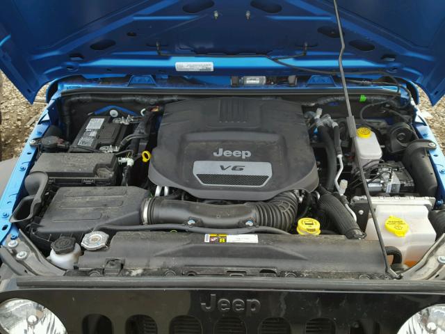 1C4AJWAG8GL301690 - 2016 JEEP WRANGLER S BLUE photo 7