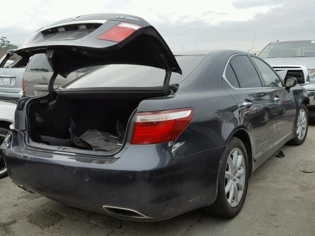 JTHBL46F685083594 - 2008 LEXUS LS 460 GRAY photo 4