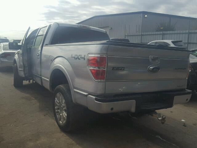 1FTFW1EF5BFA51053 - 2011 FORD F150 SUPER SILVER photo 3