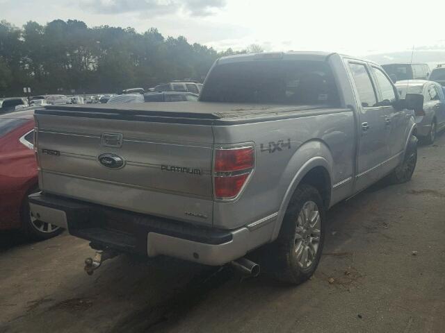 1FTFW1EF5BFA51053 - 2011 FORD F150 SUPER SILVER photo 4