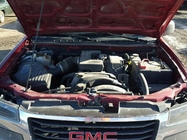 1GTDT136268196497 - 2006 GMC CANYON RED photo 7