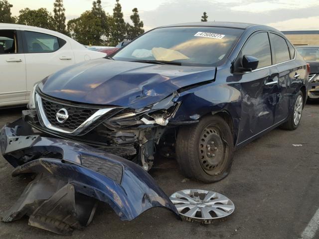 3N1AB7AP9GY261584 - 2016 NISSAN SENTRA S BLUE photo 2