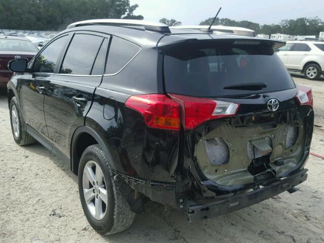 2T3WFREV4EW125961 - 2014 TOYOTA RAV4 XLE BLACK photo 3