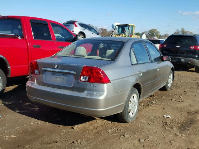 2HGES15523H523726 - 2003 HONDA CIVIC LX TAN photo 4