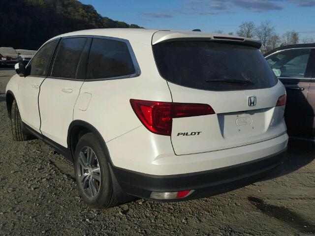 5FNYF5H54HB018612 - 2017 HONDA PILOT EXL WHITE photo 3