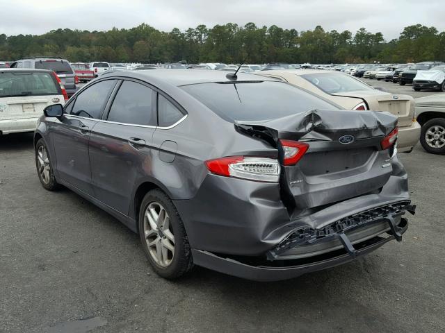 1FA6P0HD2E5399992 - 2014 FORD FUSION SE GRAY photo 3