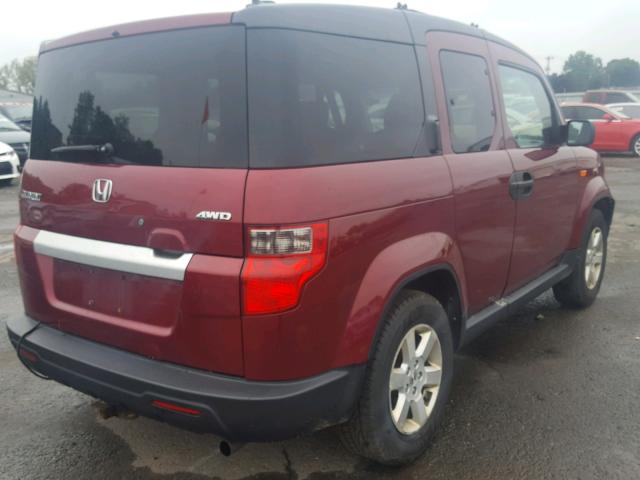 5J6YH2H78BL000283 - 2011 HONDA ELEMENT EX RED photo 4