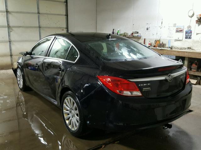 2G4GR5EK9C9148648 - 2012 BUICK REGAL BLACK photo 3