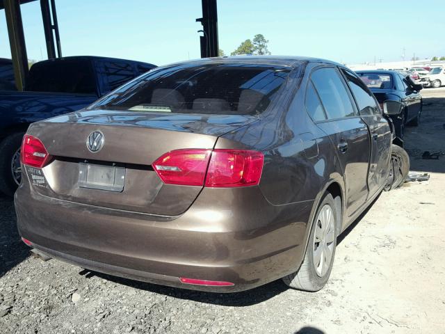 3VWDX7AJ4CM314472 - 2012 VOLKSWAGEN JETTA SE BROWN photo 4