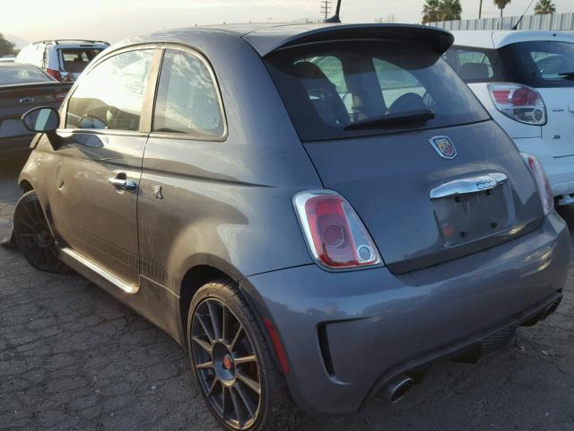 3C3CFFFH1CT337185 - 2012 FIAT 500 ABARTH GRAY photo 3