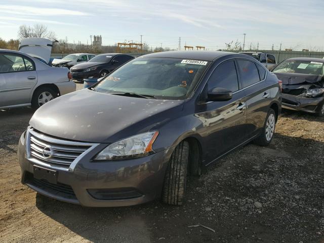 3N1AB7AP2DL786737 - 2013 NISSAN SENTRA S CHARCOAL photo 2