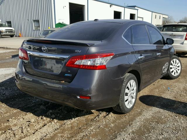 3N1AB7AP2DL786737 - 2013 NISSAN SENTRA S CHARCOAL photo 4