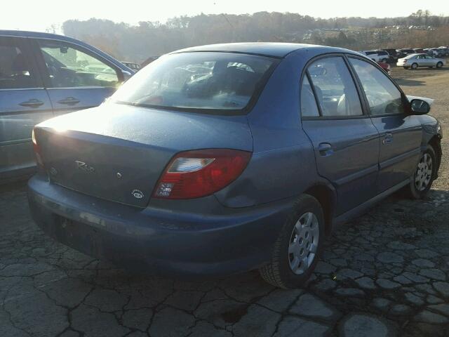 KNADC123516028751 - 2001 KIA RIO BLUE photo 4