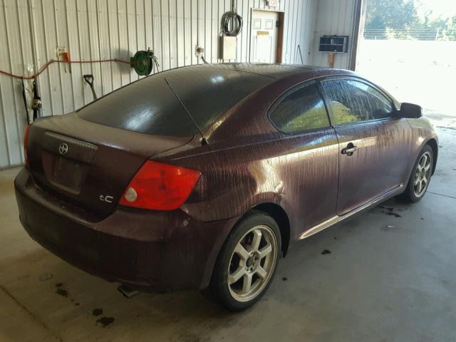 JTKDE177050030448 - 2005 TOYOTA SCION TC 勃艮第红 照片 4
