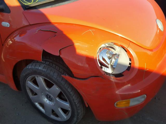 3VWCK21C83M411544 - 2003 VOLKSWAGEN NEW BEETLE ORANGE photo 9