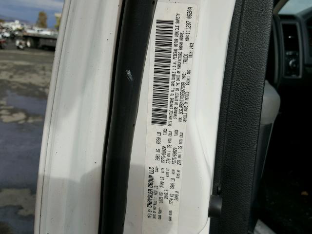 3C6JR6AT7DG507699 - 2013 RAM 1500 ST WHITE photo 10