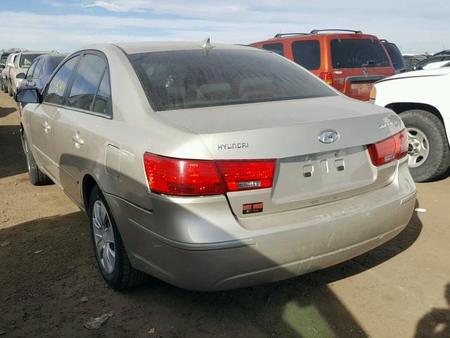 5NPET46C89H445611 - 2009 HYUNDAI SONATA GLS BEIGE photo 3