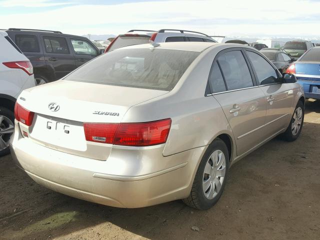 5NPET46C89H445611 - 2009 HYUNDAI SONATA GLS BEIGE photo 4