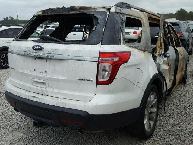 1FM5K7F83DGA37607 - 2013 FORD EXPLORER L WHITE photo 4