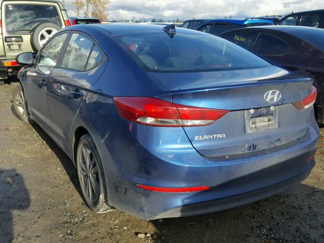 5NPD84LF4HH170331 - 2017 HYUNDAI ELANTRA SE BLUE photo 3