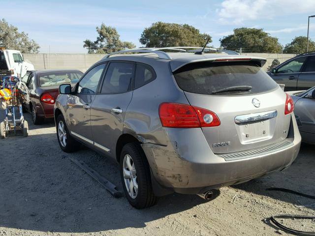 JN8AS5MT1BW565300 - 2011 NISSAN ROGUE S BROWN photo 3