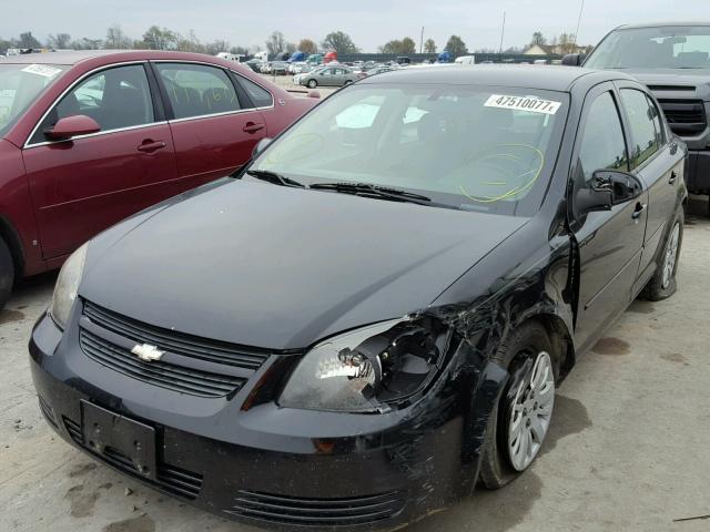 1G1AD5F58A7106206 - 2010 CHEVROLET COBALT 1LT BLACK photo 2