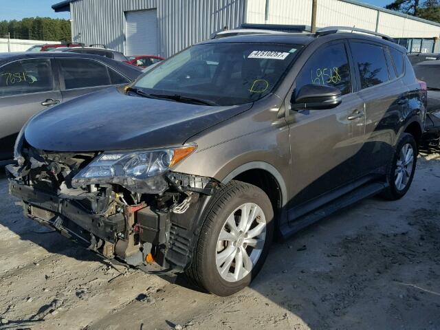 2T3YFREV7DW039664 - 2013 TOYOTA RAV4 LIMIT BROWN photo 2