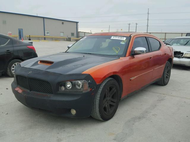 2B3KA43G76H301814 - 2006 DODGE CHARGER SE ORANGE photo 2