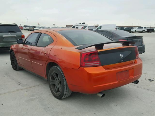 2B3KA43G76H301814 - 2006 DODGE CHARGER SE ORANGE photo 3